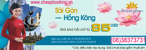 Vietnam Airlines khuyến mãi giá rẻ đi Hồng Kông(cheapbooking.vn)
